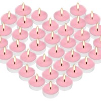 50Pcs Pink Tea Lights Candles In Bulk 4 Hour Smokeless Unscented Tea Candles Dinner Candle Perfect For Votive Candle Holde