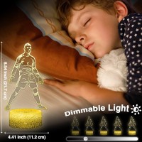 Daheyma Footballer Siuuuu Celebration 3D Lamp Illusion 16 Colors Touch And Remote Control Dimmable Night Light No7 Portuguese