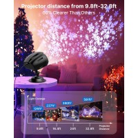 Christmas Snowflake Projector Lights Outdoor, Owl Shaped Led Snowfall Show Outdoor Waterproof Landscape, Decorative Lighting Projection Lamp For Xmas Holiday Wedding Indoor Garden Patio Party