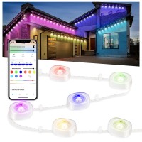 Permanent Outdoor Lights For House, 100Ft Smart Rgbic Outside Lights With 72 Scene Modes, Ip67 Waterproof Eaves Lights For Christmas All Holiday Decorations, Work With Alexa, Google Assistant