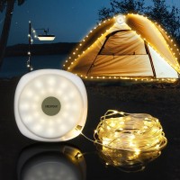 Camping Lights String 328Ft Camping Lantern 2 In 1 Outdoor String Lights With 5 Modes Adjustable Led String Lights Outdoor