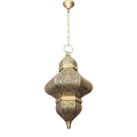 Shreeeradhecrafts Modern Turkish Vintage Handmade Antique Look Moroccan Golden Big Size Ceiling Lights Home Lantern Pendant Gifts Oriental Arabian Hanging Lamp