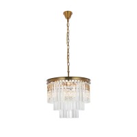 Sydney 20 Inch Round Crystal Chandelier In Satin Gold