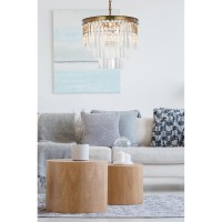 Sydney 20 Inch Round Crystal Chandelier In Satin Gold