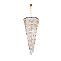 Sydney 30 Inch Spiral Crystal Chandelier In Satin Gold