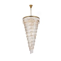 Sydney 36.5 Inch Spiral Crystal Chandelier In Satin Gold