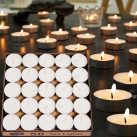 Ashlux Unscented Palm Wax Tea Lights Candles 50 Pack Bulk45 Hours Long Burning Pure Palm Tea Lights Nonparanffin Smokeless