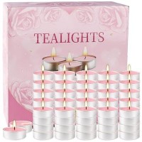 Tealight Candles Set Of 100 Unscented Pink Romantic Tea Lights Candles For Wedding Parties Birthdays Anniversaries Valentines