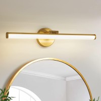 Kaisite Gold Bathroom Vanity Light 22In Modern Bathroom Light Fixture Dimmable Led Vanity Lighting Fixture Angle Adjustable 18W