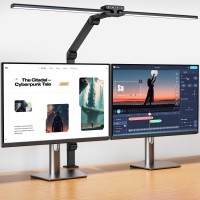 Kablerika Desk Lamp Double Head Desk Lamp With Clamp 24W Led Desk Lights For Home Office Ultra Bright Architect Table Lamp 4 Bri