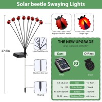 Nacome Solar Ladybug Garden Lights For Outside: Waterproof Swaying Outdoor Light For Garden Decor Yard Patio Landscape Decoration - Solar Bumble Lights(2Pack) Gifts For Mom Grandma