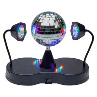 Playbees Rotating Disco Ball Led Revolving Disco Ball With Movable Strobe Lights For Disco Party Decor Mirror Lights Party M