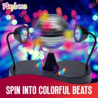 Playbees Rotating Disco Ball Led Revolving Disco Ball With Movable Strobe Lights For Disco Party Decor Mirror Lights Party M