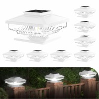 Solar Post Cap Lights 8 Pack Bright White Solar Post Lights Outdoor Ip65 Waterproof Fence Post Cap Lights 20 Lumen Deck Fence