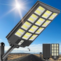 4200W Solar Street Lights Outdoor 7000K Solar Parking Lot Lights Commercial Dusk To Dawn Solar Lights Outdoor Waterproof Remo