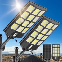 4200W Solar Street Lights Outdoor 7000K Solar Parking Lot Lights Commercial Dusk To Dawn Solar Lights Outdoor Waterproof Remo