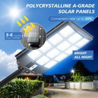 4200W Solar Street Lights Outdoor 7000K Solar Parking Lot Lights Commercial Dusk To Dawn Solar Lights Outdoor Waterproof Remo