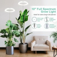 Lordem 10 Grow Light For Indoor Plants Full Spectrum Plant Lamp With160 Leds 4H8H12H Timer 10 Dimmable Levels 3 Spectrum