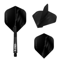 Ruthless Dart Flights | Premium 100 Micron Standard Number 2 Shape Rip Torn Design, Black, 5 Sets Of 3 Flights (5Xf4189)