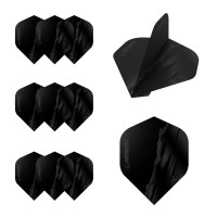 Ruthless Dart Flights | Premium 100 Micron Standard Number 2 Shape Rip Torn Design, Black, 10 Sets Of 3 Flights (10Xf4189)