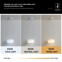 Jaycomey Modern Led Pendant Light Fixture, 12W Oval Minimalist Kitchen Island Light Fixture, Small Pendant Lighting For Bedroom Dining Room Bar(1-Pack)