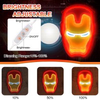 Frifun Gaming Neon Signs Ironman Neon Sign Anime Gamer Led Lights For Man Cave Wall Decor Bedroom Marvel Fans Gamer Teen Boys