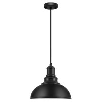 Mgloyht Pendant Lights Farmhouse Pendant Lamp With Metal Shade White Inside Matte Black Industrial Pendant Lighting For Kitc