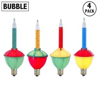 Novelty Lights Traditional Christmas Bubble Light Replacement Pack Indoor Light Replacement Set For Christmas Holidays And M