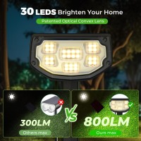 Airmee Solar Spot Lights Outdoor 31 Led2 Pack11 Lighting Modes Spotlights With Color Changing Decorations Ip68 Waterproof