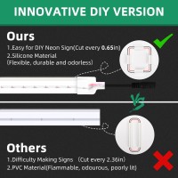 Lamomo Led Strip Lights 328Ft White Neon Led Rope Lights 065Incut Diy Flexible Silicone Waterproof 24V Led Light Strip For