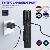 Darkdawn Uv Flashlight 365Nm Light Mini Usb Rechargeable Ultraviolet Led Blacklight Woods Lamp Powerful Fluorescent Portable Det