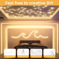 Lamomo Neon Led Rope Lights 328Ft Warm White Led Strip Lights 065Incut Diy Flexible Silicone Waterproof 24V Led Neon Lights