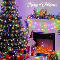 Jmexsuss 100 Led Connectable Christmas String Lights Indoor Plug In 33Ft 8 Mode Globe String Lights With Remote Fairy Christma