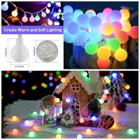 Jmexsuss 100 Led Connectable Christmas String Lights Indoor Plug In 33Ft 8 Mode Globe String Lights With Remote Fairy Christma