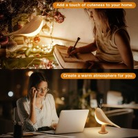 Vvin 2 In 1 Small Desk Lamp Bird Cordless Table Lamp With 3 Color Temperature Dimmer And Touch Sensor Rechargeable Battery Ni