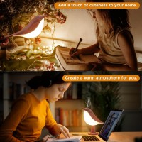 Vvin 2 In 1 Small Desk Lamp Bird Cordless Table Lamp With 3 Color Temperature Dimmer And Touch Sensor Rechargeable Battery Ni