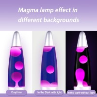 Vanful Purple Magma Lamp With White Wax Sliver Base Gorgeous Liquid Motion Mood Lamp Relaxing Decoration For Home Office Bedroom