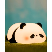 Atsui Cute Panda Night Light Led Squishy Novelty Animal Night Lamp Food Grade Silicone 3 Level Dimmable Breastfeeding Nursery