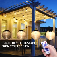 49Ft Outdoor String Lights 16W Patio Lights With 20 Dimmable S14 Shape Led Bulbs Ip65 Waterproof Shatterproof Heavy Duty Outs