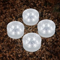 Hoflyw Solar Outdoor Lights Solar Brick Lights Outdoor Waterproof Solar Ground Lights Solar Landscape Light For Patio Pathway Lawn Yard Deck Driveway Walkway (4.0 * 4.0, White Light)