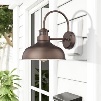 Bestshared Motions Sensor Outdoor Wall Sconce Dusk To Dawn Farmhouse Barn Light Gooseneck Wall Lighting Fixture Exterior Wall Mounted Light