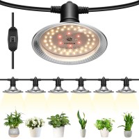 Vivosun Outdoor Led Grow Lights Waterproof String Grow Light Full Spectrum Plant Growing Lights With 22Ft Adjustable Cord For