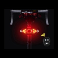 Leoplas Bicycle Taillight Rechargeable Rear Bike Turn Tail Light Cycling Tail Lamp Cycle Taillamp For Night Riding 1820Black