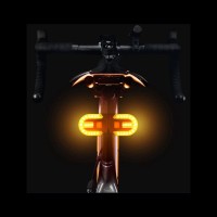 Leoplas Bicycle Taillight Rechargeable Rear Bike Turn Tail Light Cycling Tail Lamp Cycle Taillamp For Night Riding 1825Black