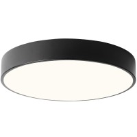 Politamp 4Light Close To Ceiling Lamp 18 Inch Large Size Matted Black Metal Shade Flush Mount Ceiling Light Fixtures E12 Socke