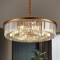 Lighceac 315 12Light Modern Crystal Chandelier Light Fixtures 3 Rings Gold Luxury Chandeliers For Living Room Glam Round Han