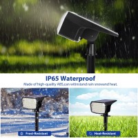 Okitop Solar Lights Outdoor Waterproof Ip65 65 Leds Super Bright 2 Pack Solar Spot Lights Wall Pack 3 Lighting Modes Solar S