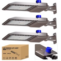 Jclgl Led Parking Lot Light 200W 3 Pack Led Shoebox Light With Arm Mount 28000Lm 5000K Daylight Ip65 Waterproof Dusk To Dawn