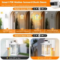 Porch Light With Gfci Outlets Builtin Motion Sensor Dusk To Dawn Outdoor Light Fixture Wall Lantern Aluminum Antirust Outsid