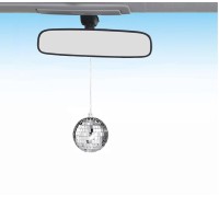 Disco Ball Car Accessory Mirror Disco Ball Hanging Car Disco Ball Disco Car Charm Rear View Mirror Hanging Accessories Silver